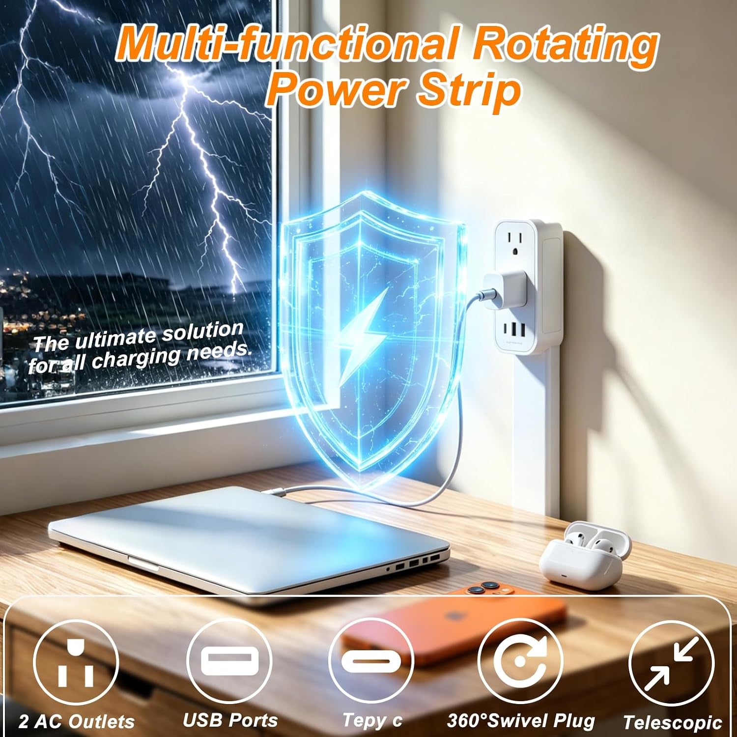 Adjustable Rotating Outlet Extender